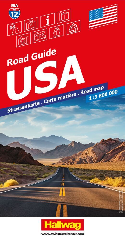 Hallwag Strassenkarte USA 1:3, 8 Mio.