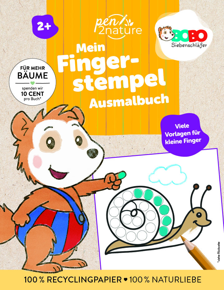 Bobo Siebenschläfer Mein Fingerstempel-Ausmalbuch (Pen2Nature)