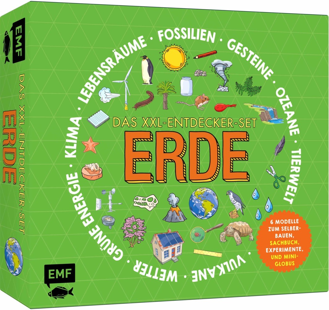 Das XXL-Entdecker-Set - Erde: 6 Modelle zum Selberbauen, Sachbuch, Experimente und Mini-Globus (Felicity Fitchard)
