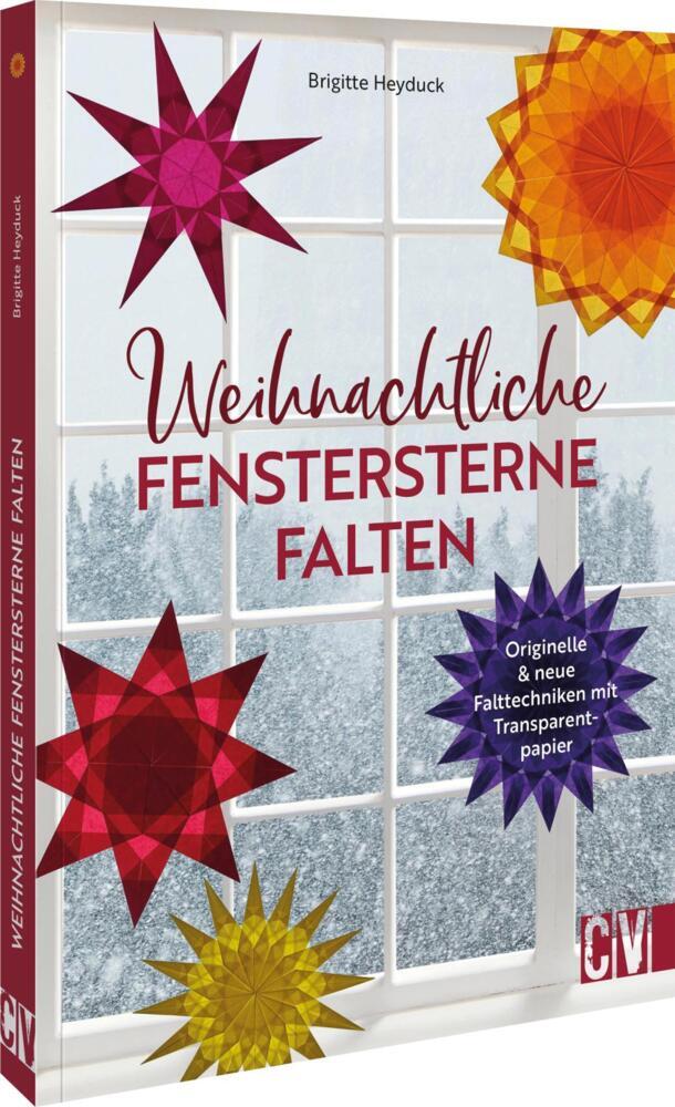 Weihnachtliche Fenstersterne falten (Brigitte Heyduck)