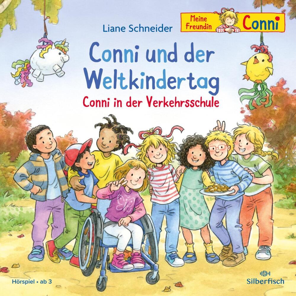 Conni und der Weltkindertag / Conni in der Verkehrsschule, 1 Audio-CD (Liane Schneider)