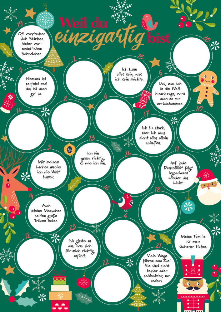 Weil du einzigartig bist - Der Rubbel-Adventskalender für Mädchen (Sybille Beck)