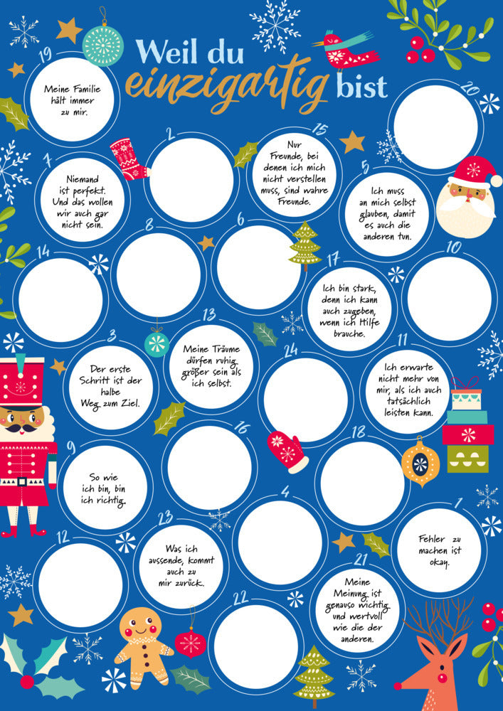 Weil du einzigartig bist - Der Rubbel-Adventskalender für Jungs (Sybille Beck)
