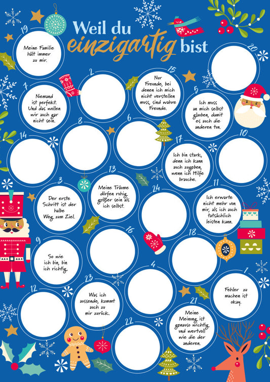 Weil du einzigartig bist - Der Rubbel-Adventskalender für Jungs (Sybille Beck)