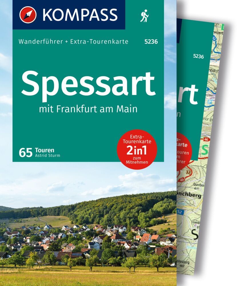 KOMPASS Wanderführer Spessart, 65 Touren mit Extra-Tourenkarte (Astrid Sturm)