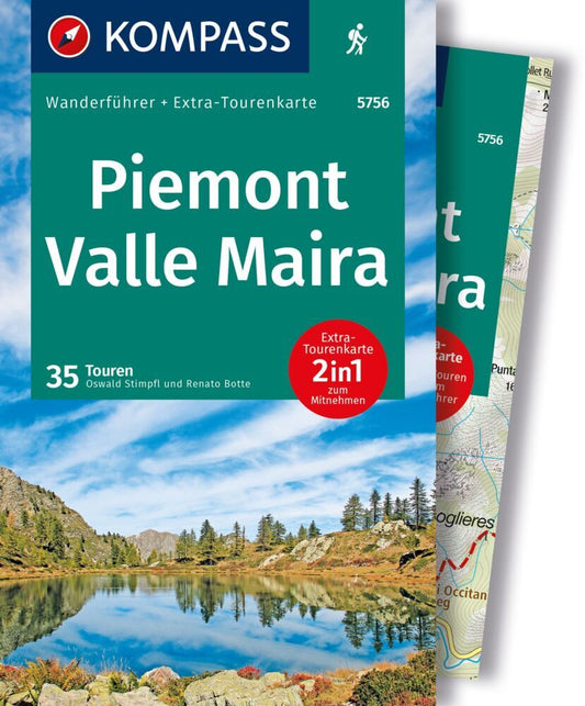 KOMPASS Wanderführer Piemont, Valle Maira, 35 Touren mit Extra-Tourenkarte (Oswald Stimpfl)