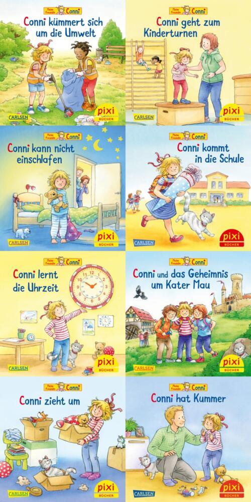 Pixi-8er-Set 300: Neue Abenteuer mit Conni (8x1 Exemplar), 8 Teile (Liane Schneider)