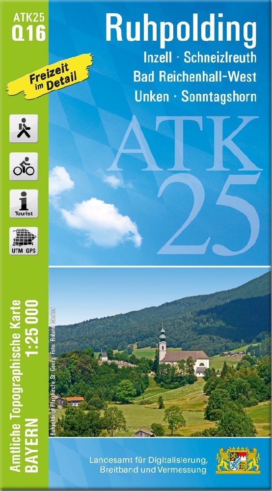 ATK25-Q16 Ruhpolding (Amtliche Topographische Karte 1:25000) (Breitband Und Vermessung, Bayern Landesamt Für Digitalisierung)