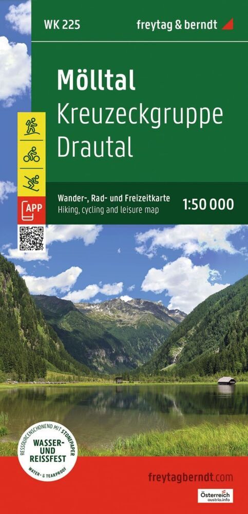 freytag & berndt Wanderkarte WK 225 Mölltal, Kreuzeckgruppe - Drautal 1:50.000