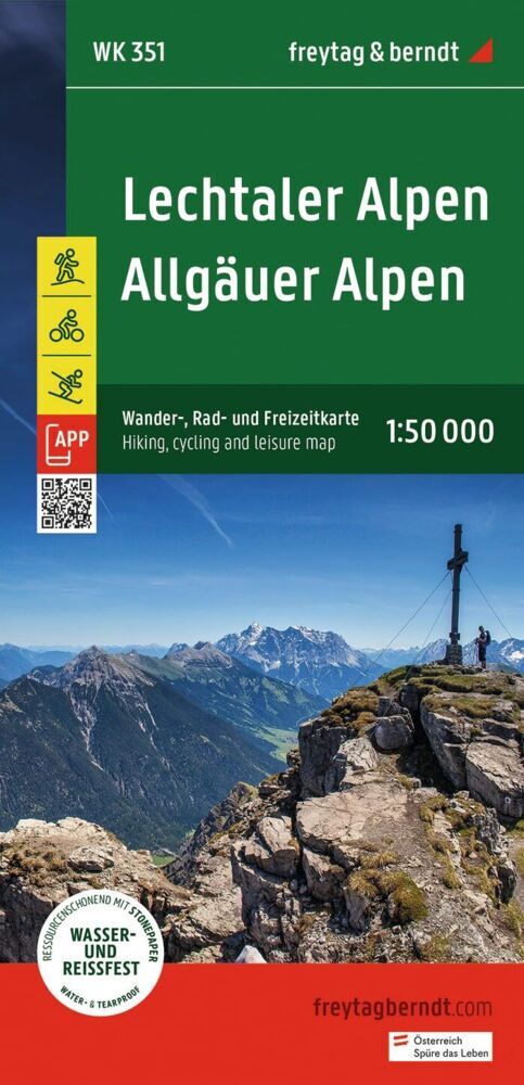freytag & berndt Wanderkarte WK 351 Lechtaler Alpen - Allgäuer Alpen 1:50.000