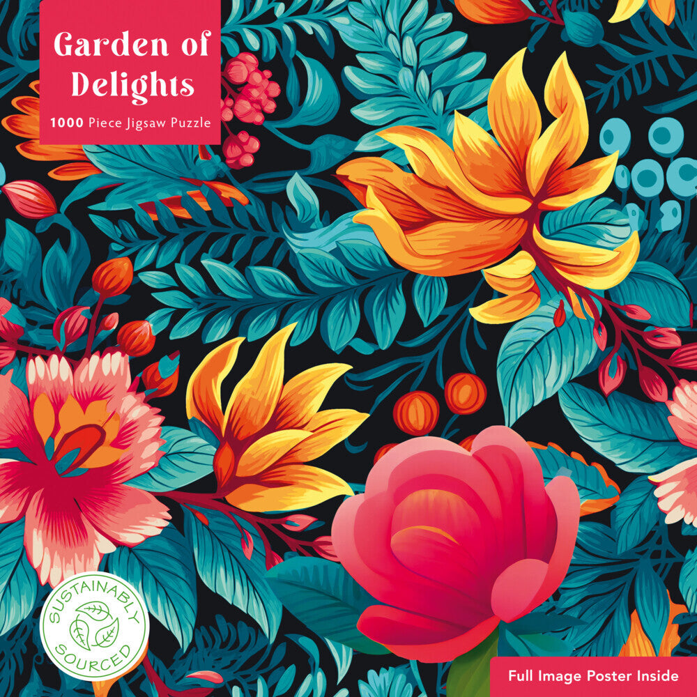 Puzzle - Garten der Freuden (Flame Tree Publishing)