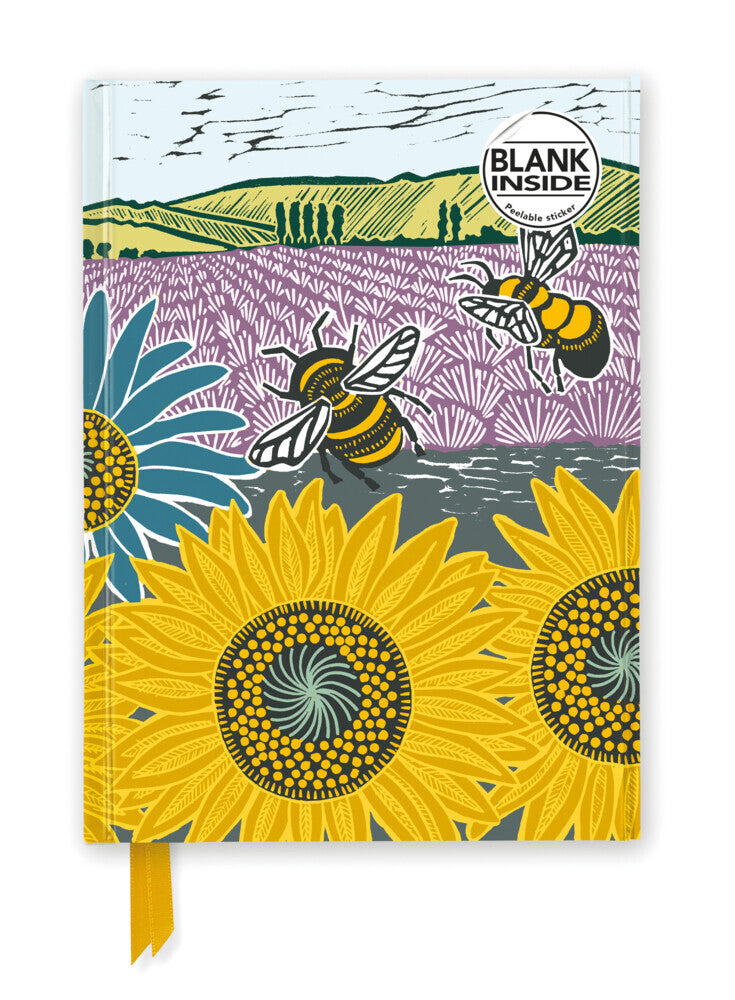 Premium Notizbuch Blank DIN A5: Kate Heiss, Sonnenblumenfeld (Flame Tree Publishing)