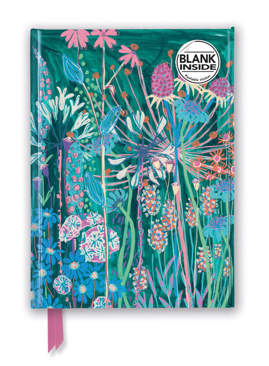 Premium Notizbuch Blank DIN A5: Lucy Innes Williams, Blau-Grünes Gartenhaus (Flame Tree Publishing)