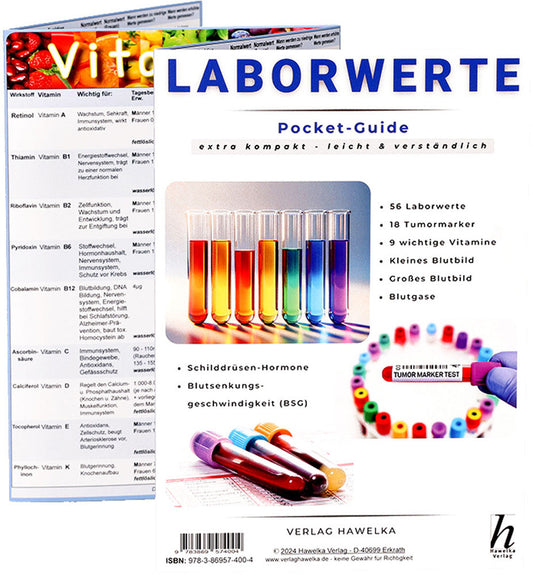 Laborwerte - extra kompakt & leicht verständlich - Pocket-Guide - Faltkarte A5 - Patienten-Ratgeber & Fachliteratur (Uwe Verlag Hawelka)