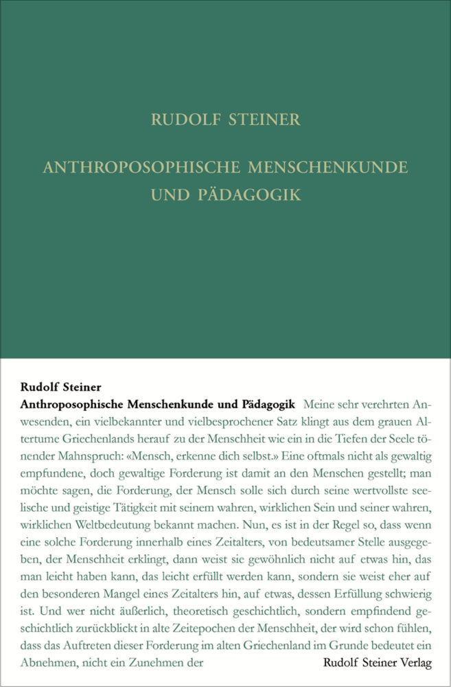 Anthroposophische Menschenkunde und Pädagogik (Rudolf Steiner)