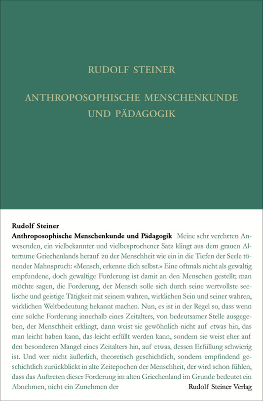 Anthroposophische Menschenkunde und Pädagogik (Rudolf Steiner)