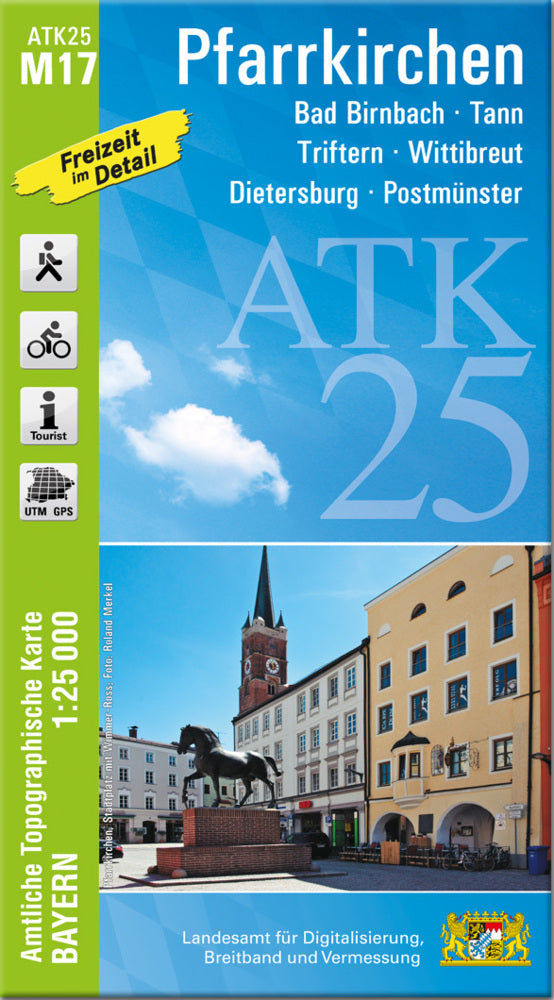 ATK25-M17 Pfarrkirchen (Amtliche Topographische Karte 1:25000) (Breitband Und Vermessung, Bayern Landesamt Für Digitalisierung)