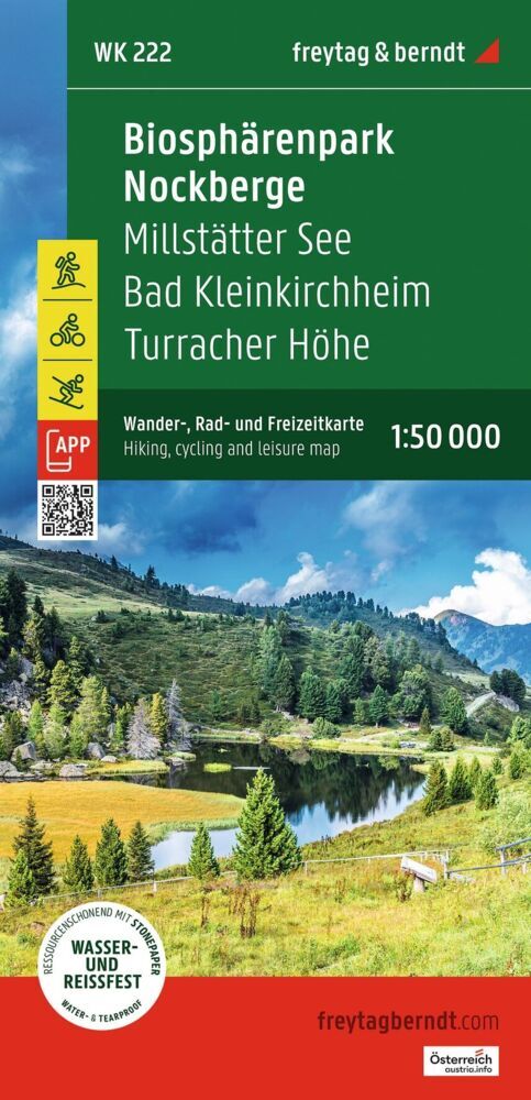 freytag & berndt Wanderkarte WK 222 Biosphärenpark Nockberge, Millstätter See - Bad Kleinkirchheim - Turracher Höhe 1:50.000