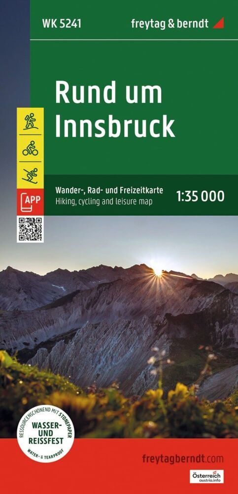 freytag & berndt Wanderkarte WK 5241 Rund um Innsbruck 1:35.000