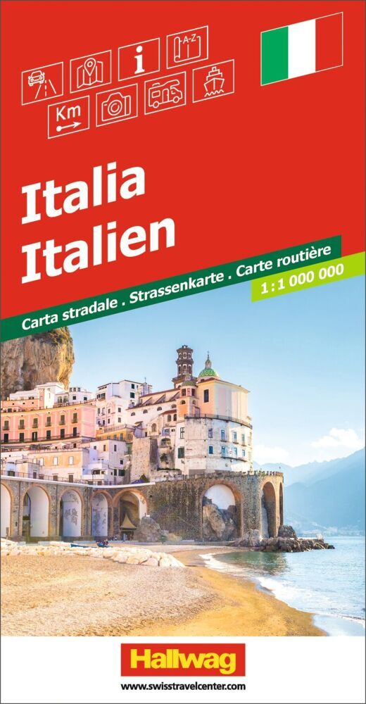 Hallwag Strassenkarte Italien 1:1 Mio.