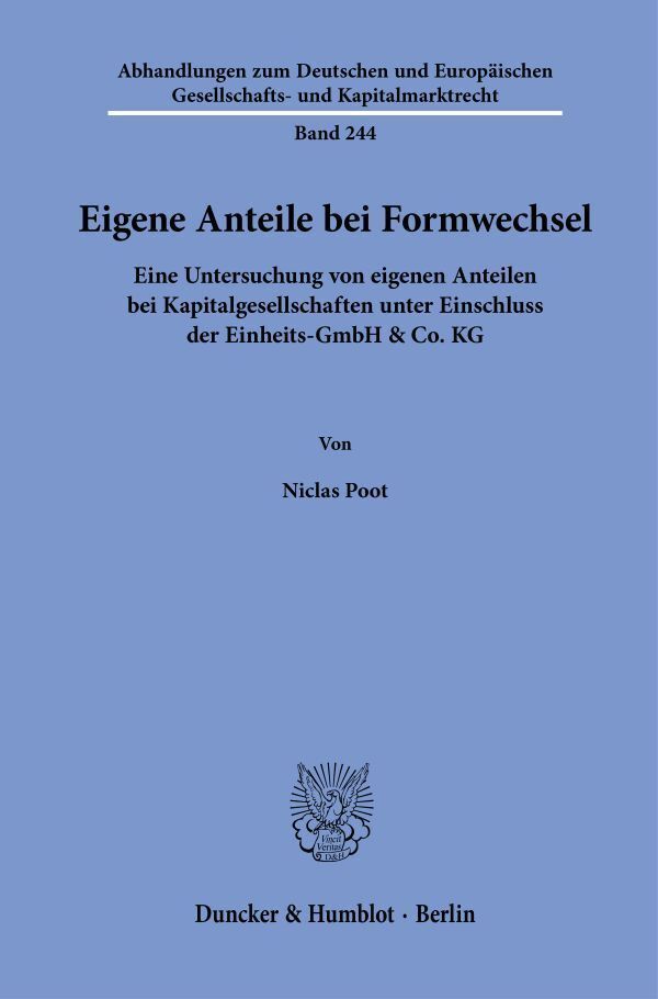 Eigene Anteile bei Formwechsel (Niclas Poot)