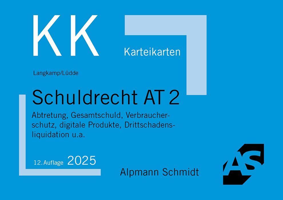 Karteikarten Schuldrecht AT 2 (Tobias Langkamp)