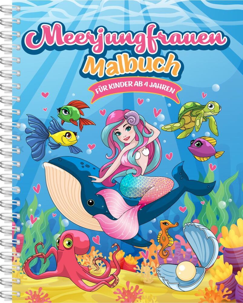 Meerjungfrauen-Malbuch für Kinder ab 4 Jahren (Topulo-Verlag)