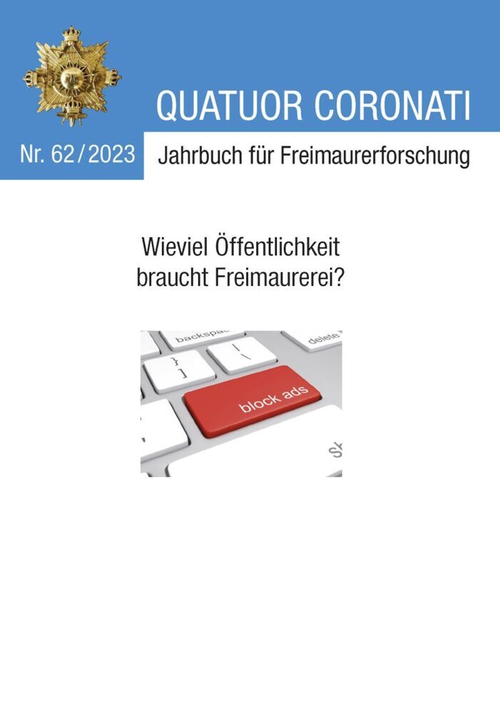Quatuor Coronati Jahrbuch für Freimaurerforschung Nr. 62/2024 (Freimaurerische Forschungsgesellschaft Quatuor Coronati E. V. Bayreuth)