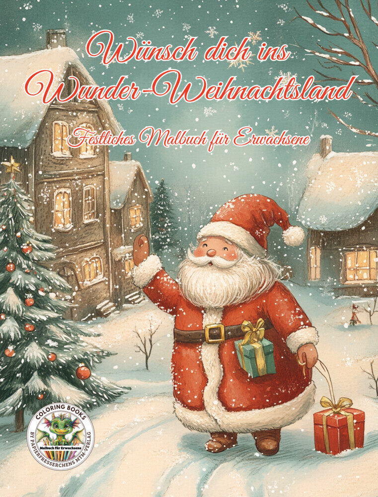 Wünsch dich ins Wunder-Weihnachtsland ... Festliches Malbuch für Erwachsene (Nanja Holland)