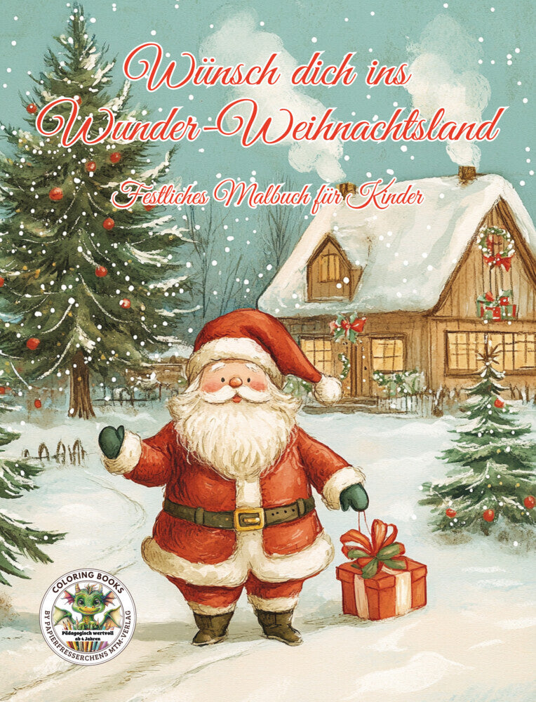 Wünsch dich ins Wunder-Weihnachtsland ... Festliches Malbuch für Kinder (Nanja Holland)