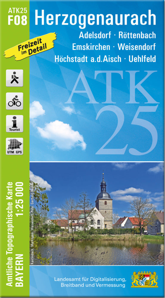 ATK25-F08 Herzogenaurach (Amtliche Topographische Karte 1:25000) (Breitband Und Vermessung, Bayern Landesamt Für Digitalisierung)