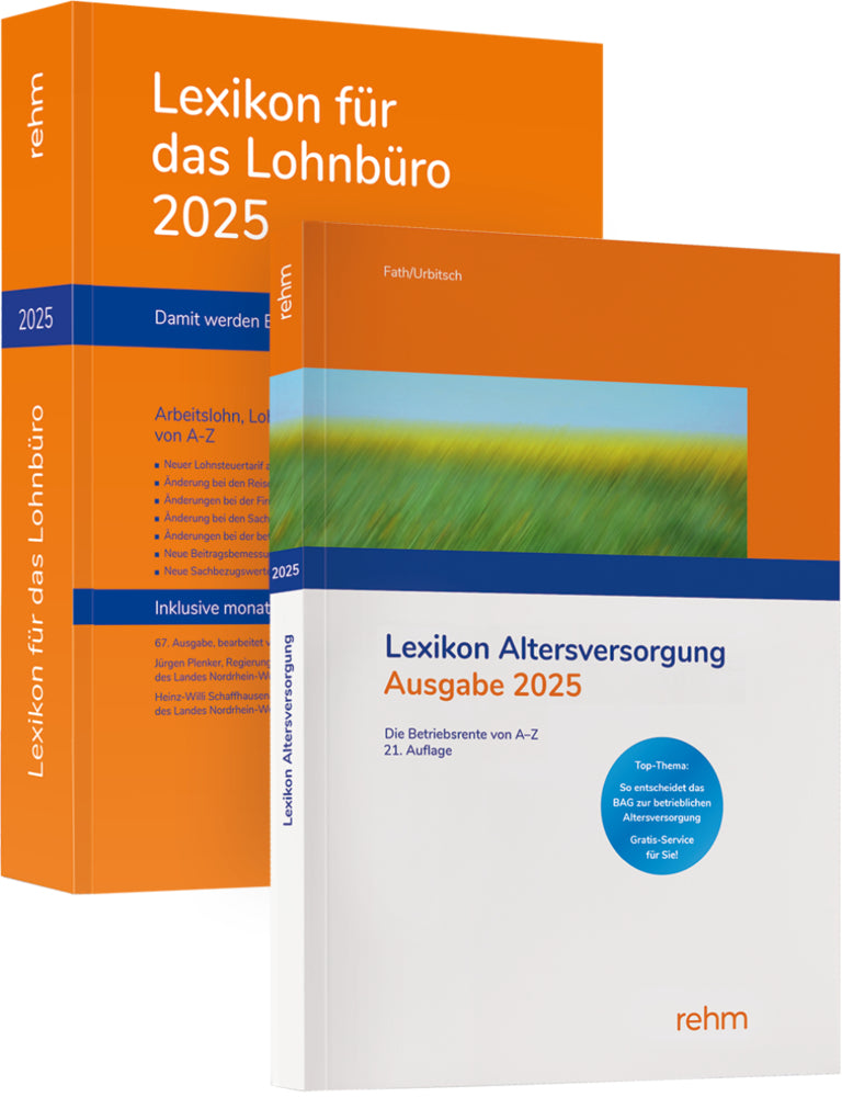 Buchpaket Lexikon für das Lohnbüro und Lexikon Altersversorgung 2025 (Wolfgang Schönfeld)