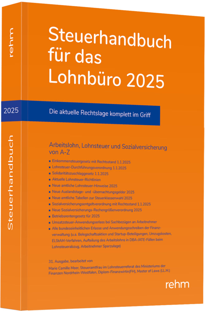 Steuerhandbuch für das Lohnbüro 2025 (Marie Camille Meer)