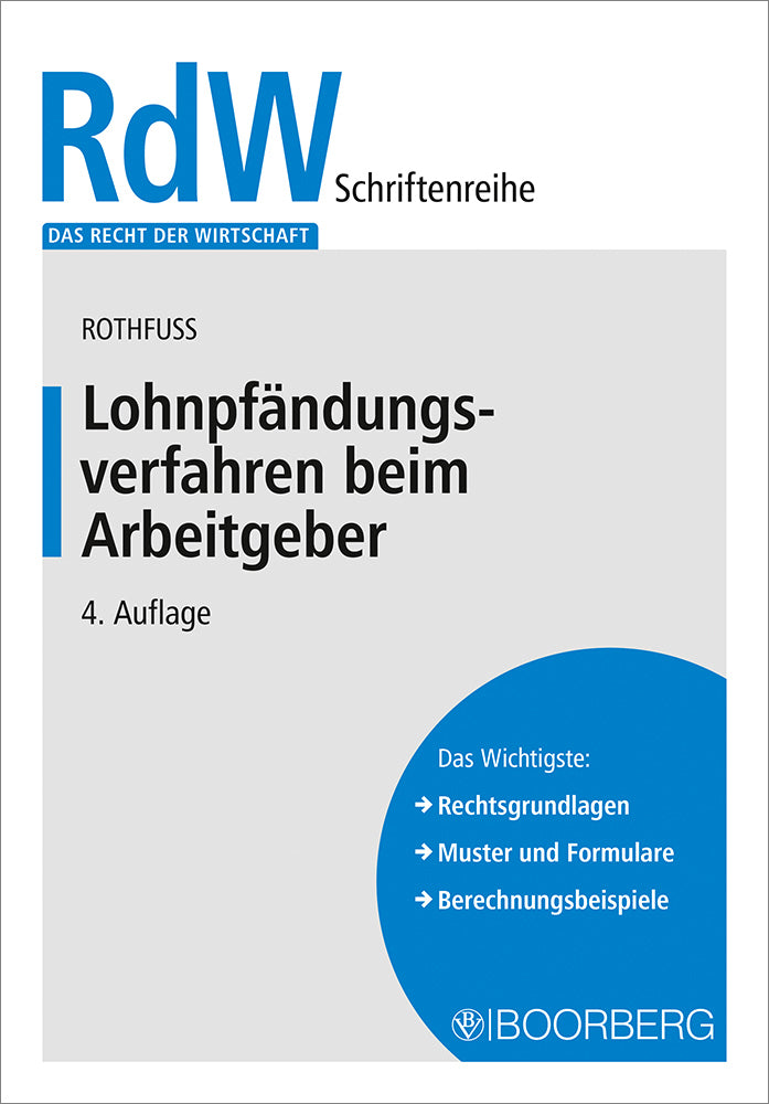 Lohnpfändungsverfahren beim Arbeitgeber (Peter Rothfuss)