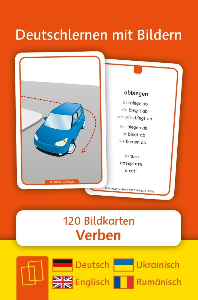 Verben: Set 1 - Deutsch, Englisch, Ukrainisch und Rumänisch