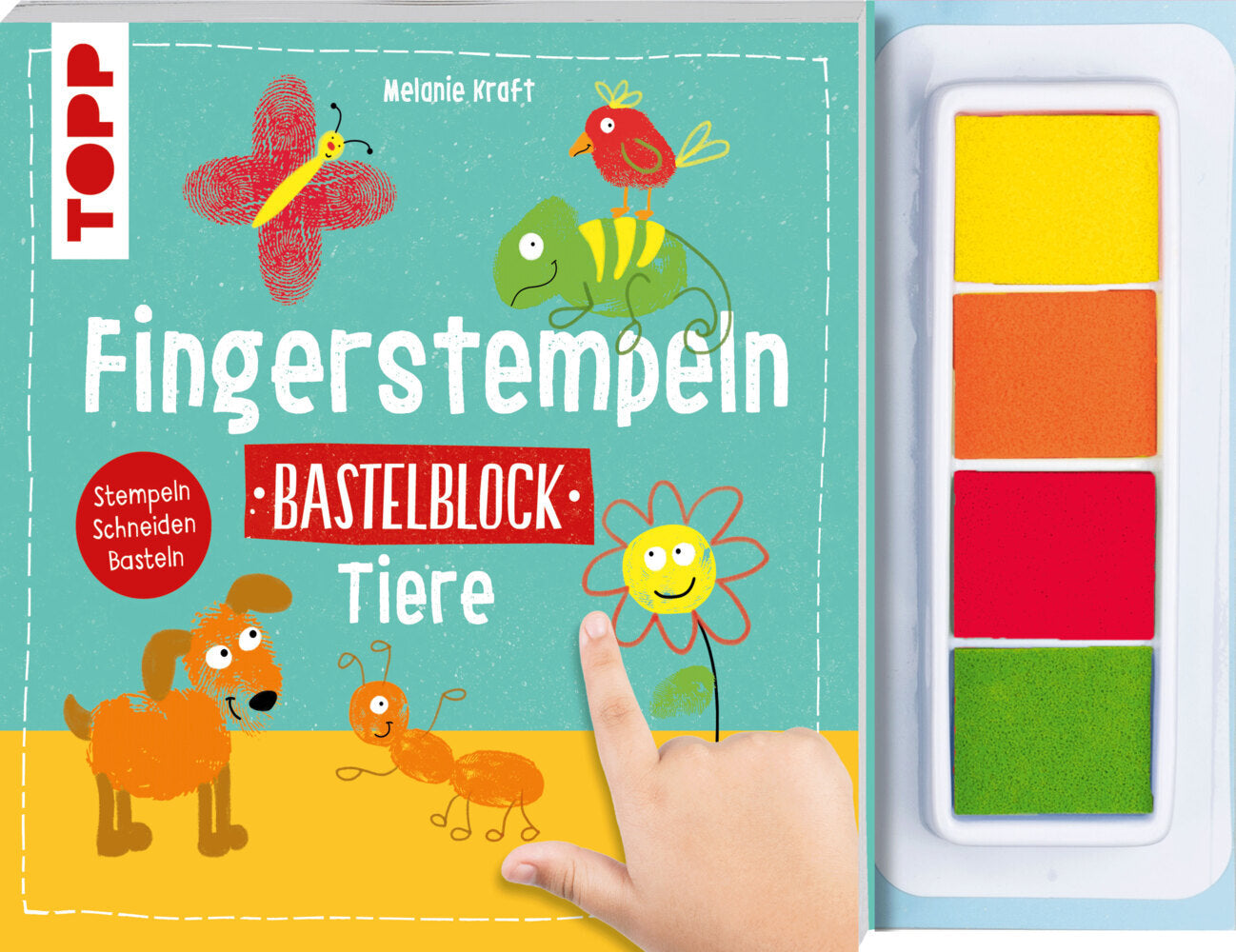 Fingerstempeln. Bastelblock Tiere (Melanie Kraft)