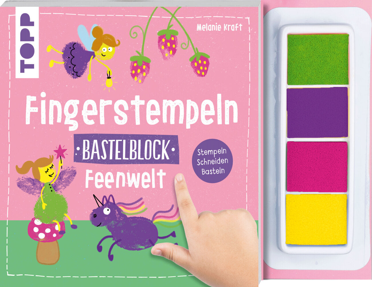 Fingerstempeln. Bastelblock Feenwelt (Melanie Kraft)