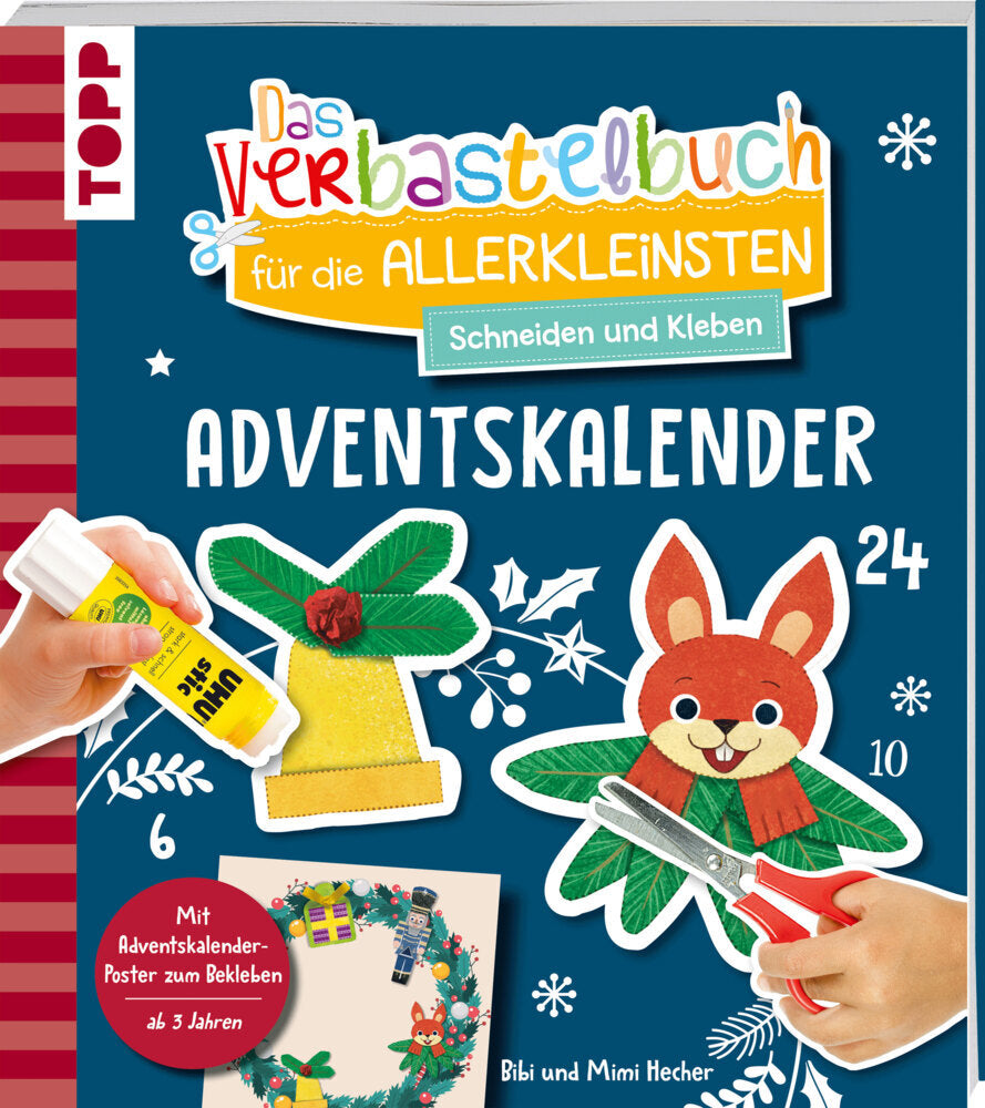 Das Adventskalender-Verbastelbuch für die Allerkleinsten. Schneiden und Kleben. Türkranz (Bibi Hecher)