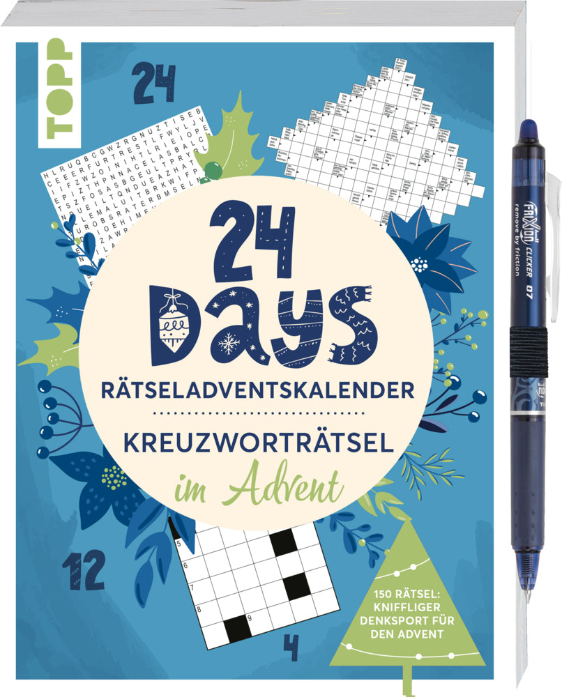 24 DAYS RÄTSELADVENTSKALENDER - Kreuzworträtsel im Advent (Frechverlag)