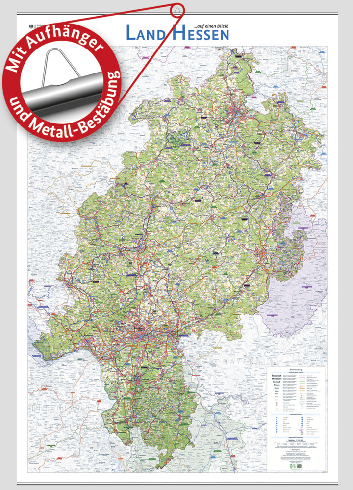 Land Hessen auf einen Blick! (Bkg - Bundesamt Für Kartographie Und Geodäsie)