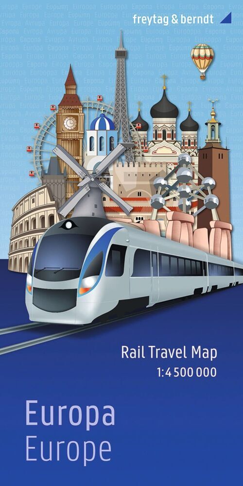 freytag & berndt Rail Travel Map Europa 1:4, 5 Mio.
