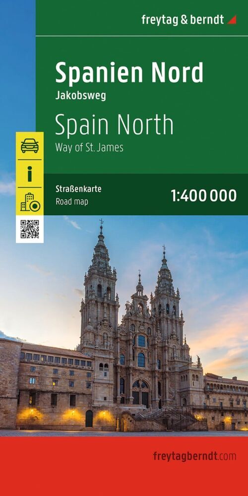 freytag & berndt Straßenkarte Spanien Nord - Jakobsweg 1:400.000