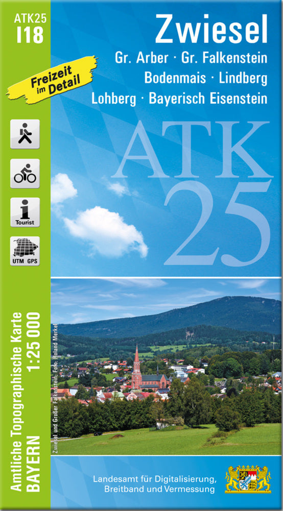 ATK25-I18 Zwiesel (Amtliche Topographische Karte 1:25000) (Breitband Und Vermessung, Bayern Landesamt Für Digitalisierung)