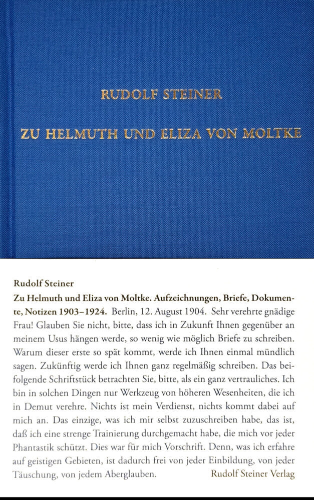 Zu Helmuth und Eliza von Moltke (Rudolf Steiner)