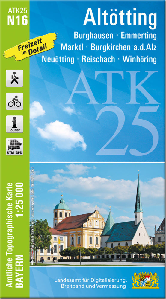 ATK25-N16 Altötting (Amtliche Topographische Karte 1:25000) (Breitband Und Vermessung, Bayern Landesamt Für Digitalisierung)