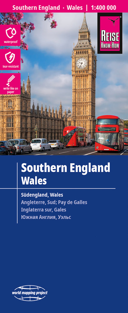Reise Know-How Landkarte Südengland, Wales | Southern England, Wales (1:400.000)