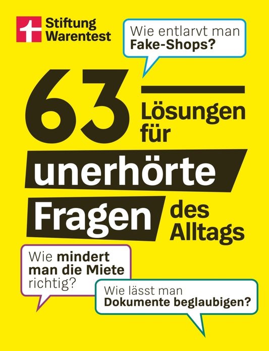 63 Lösungen für unerhörte Fragen des Alltags (Stiftung Warentest)