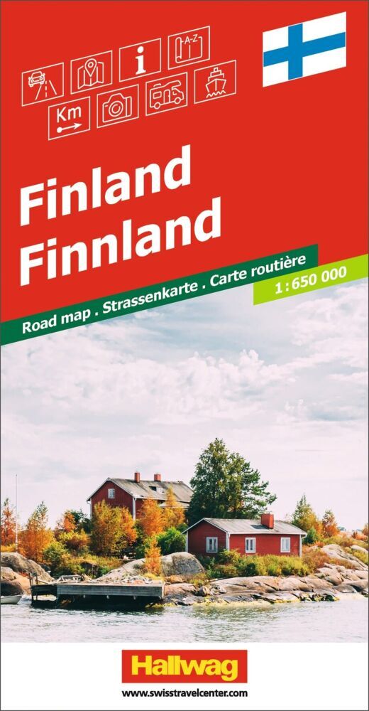 Hallwag Strassenkarte Finnland 1:650.000