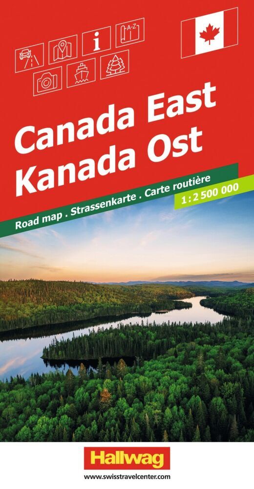 Hallwag Strassenkarte Kanada Ost 1:2, 5 Mio.