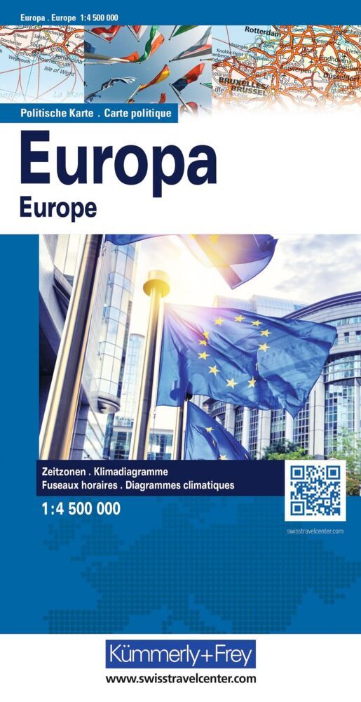 Kümmerly+Frey Welt- und Kontinentkarte Europakarte politisch 1:4, 5 Mio.